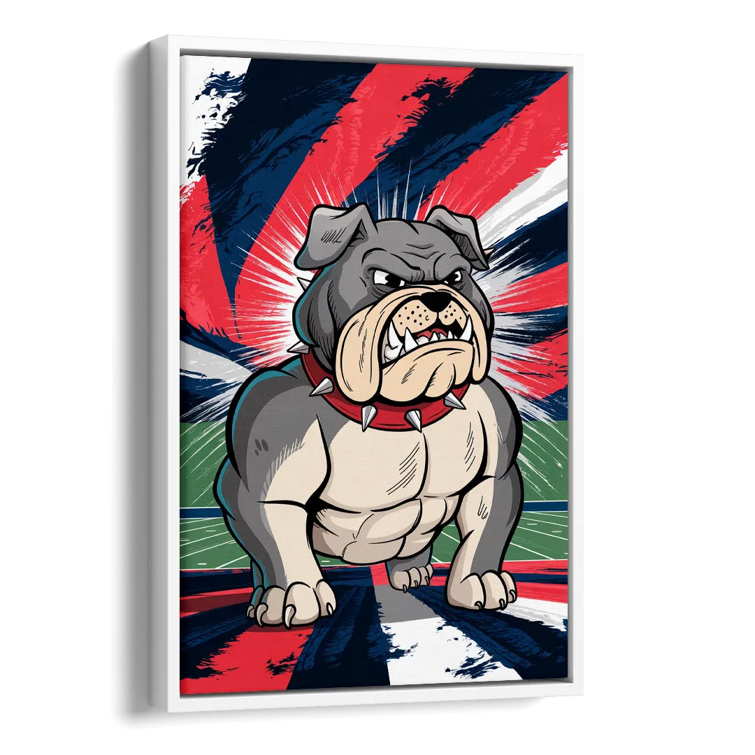 Fresno State Bulldogs Pride Side - White Canvas Wall Art