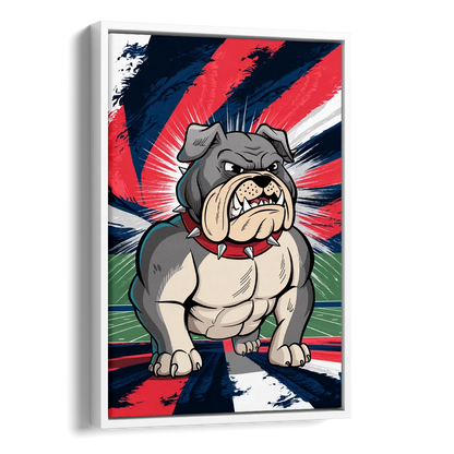 Fresno State Bulldogs Pride Side - White Canvas Wall Art