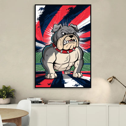 Fresno State Bulldogs Pride Sitting Room - Black Canvas Wall Art