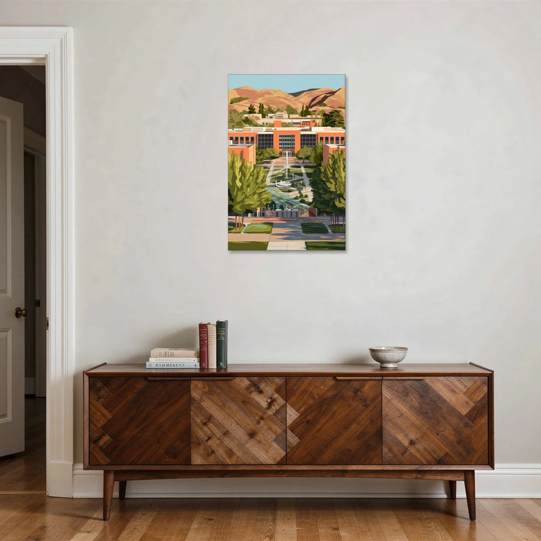 Fresno State Campus Vibes - Canvas Wall Art - Coffee Table - 24x36