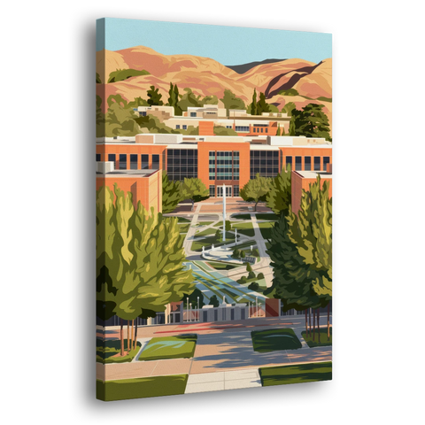 Fresno State Campus Vibes - Canvas Wall Art - Side