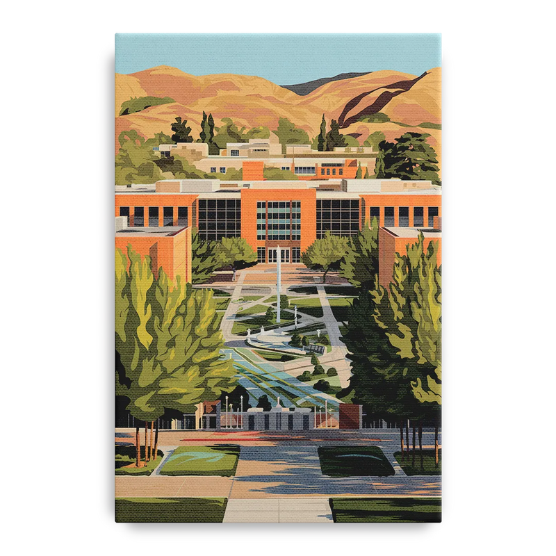 Fresno State Campus Vibes Front - Canvas Wall Art