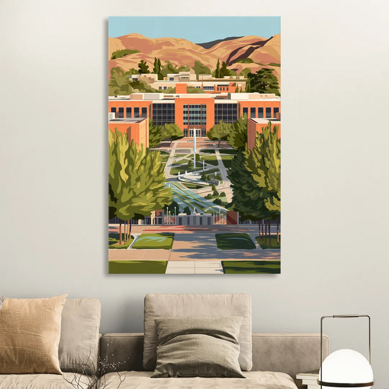 Fresno State Campus Vibes Living Room - Canvas Wall Art