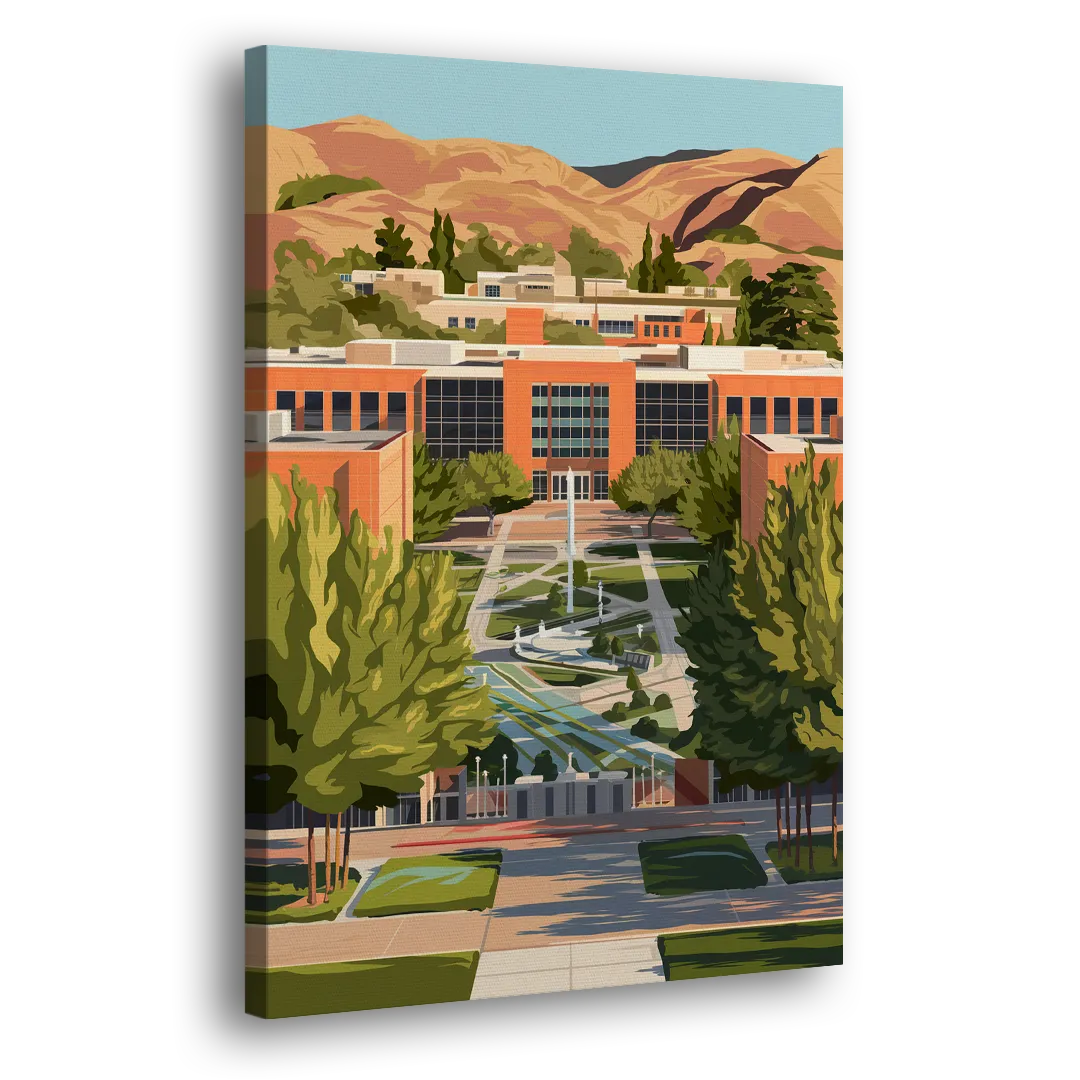 Fresno State Campus Vibes Side - Canvas Wall Art