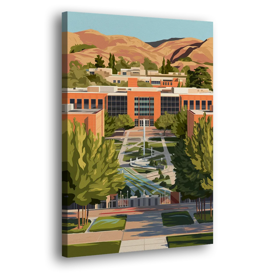 Fresno State Campus Vibes Side - Canvas Wall Art