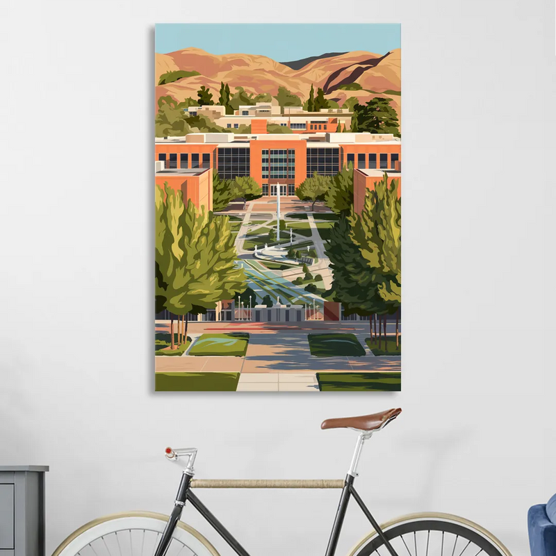 Fresno State Campus Vibes Sitting Room - Canvas Wall Art