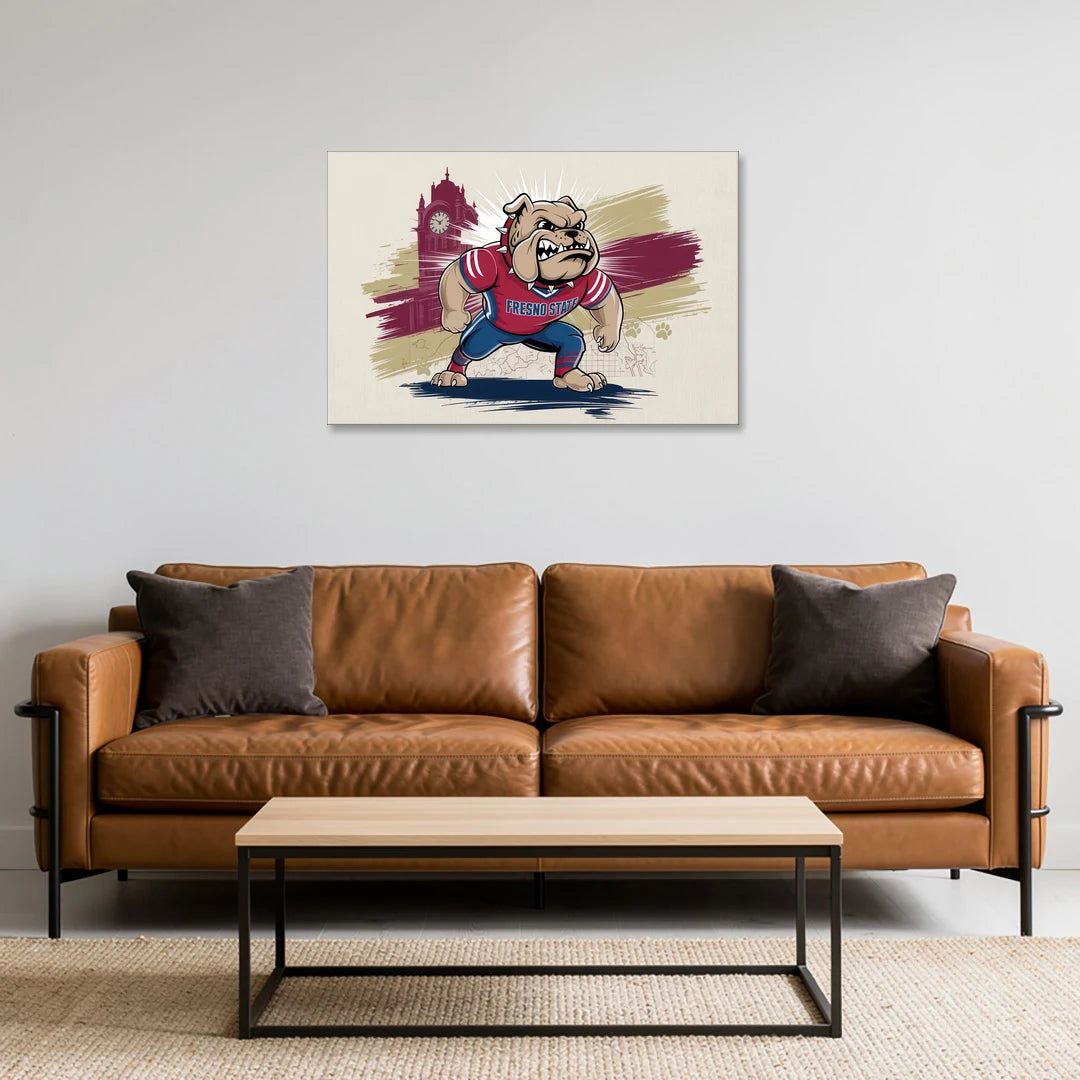 Fresno State Fans Unite - Canvas Wall Art - Sofa - 36x24