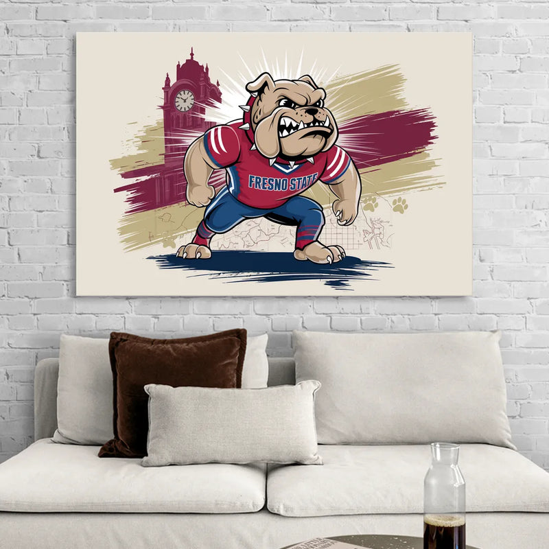 Fresno State Fans Unite Sitting Room - Canvas Wall Art