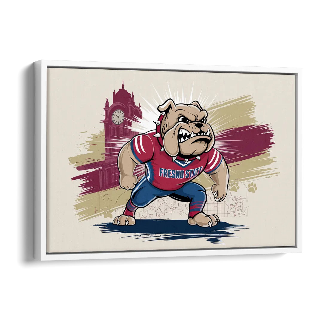 Fresno State Fans Unite Side - White Canvas Wall Art