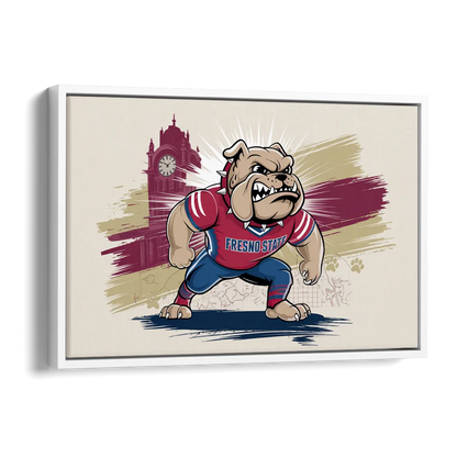Fresno State Fans Unite Side - White Canvas Wall Art