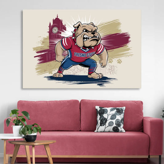 Fresno State Fans Unite Living Room - Canvas Wall Art