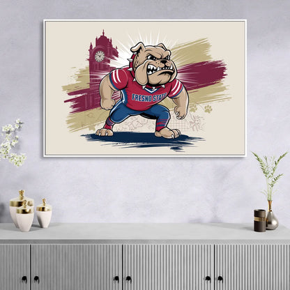 Fresno State Fans Unite Sitting Room - White Canvas Wall Art