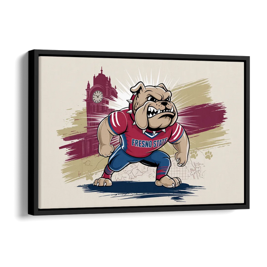 Fresno State Fans Unite Side - Black Canvas Wall Art
