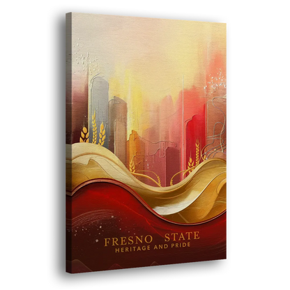 Fresno State Heritage and Pride Side - Canvas Wall Art