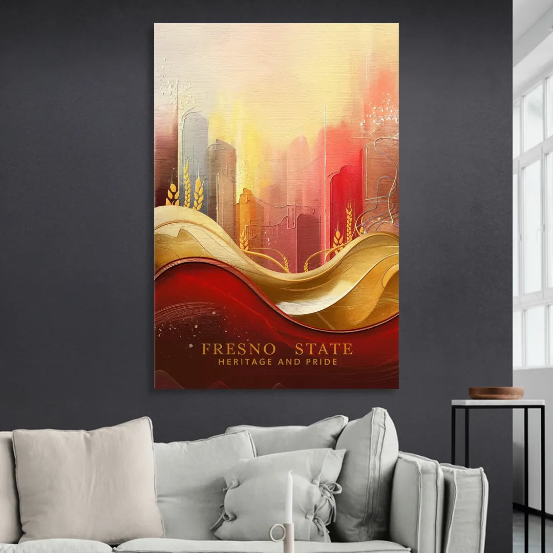 Fresno State Heritage and Pride Sitting Room - Canvas Wall Art