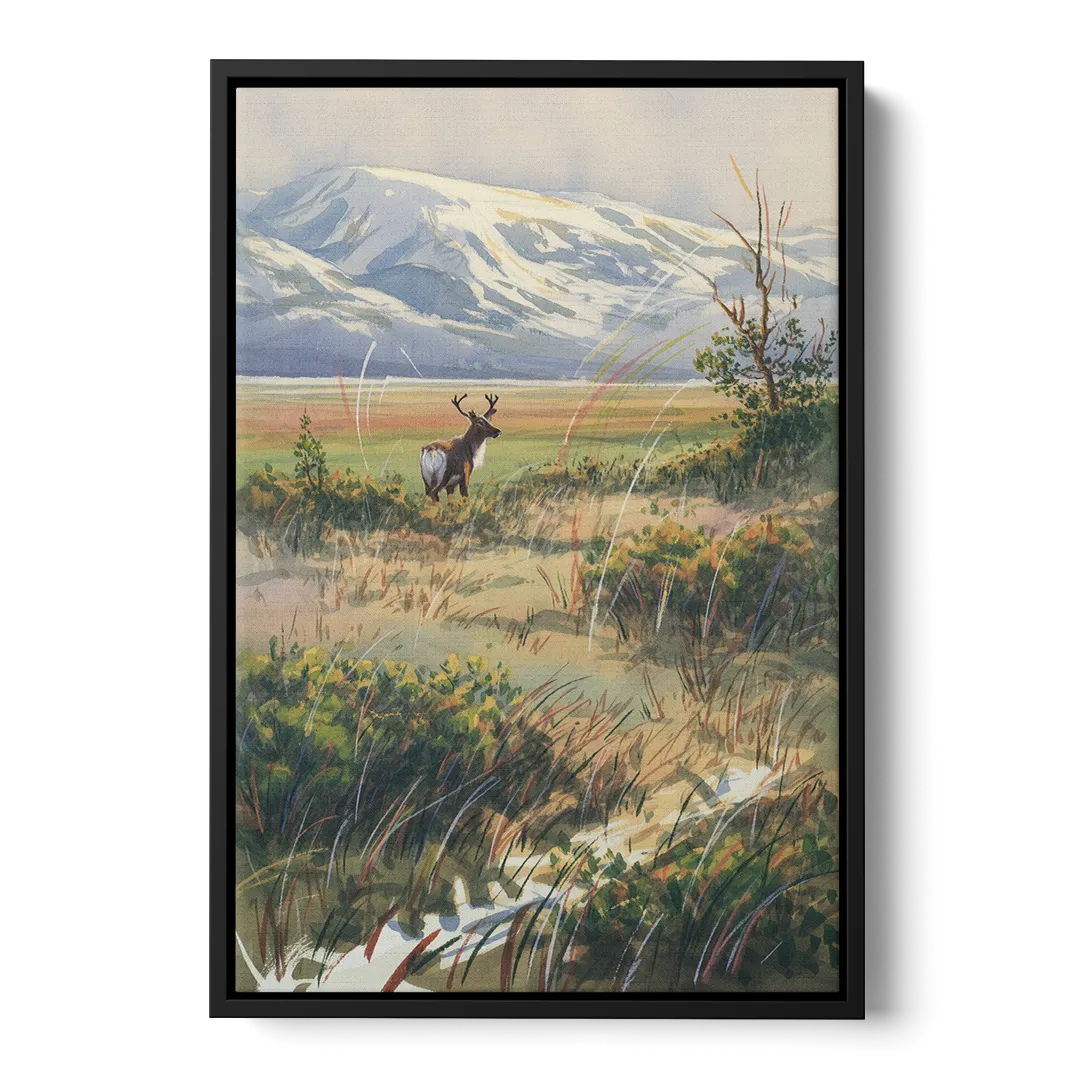 Frozen Tundra Front - Black Canvas Wall Art
