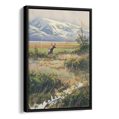 Frozen Tundra Side - Black Canvas Wall Art