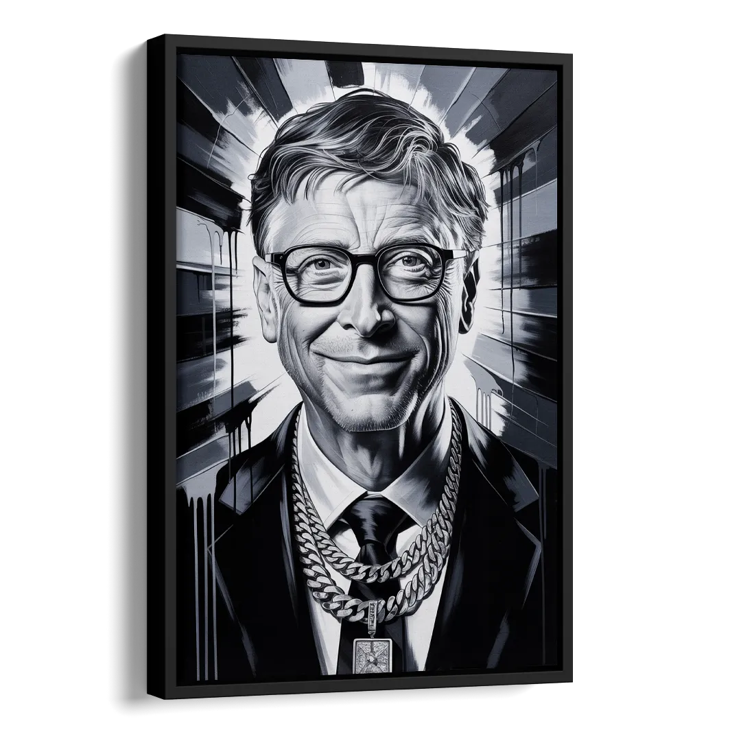 Future Code Side - Black Canvas Wall Art