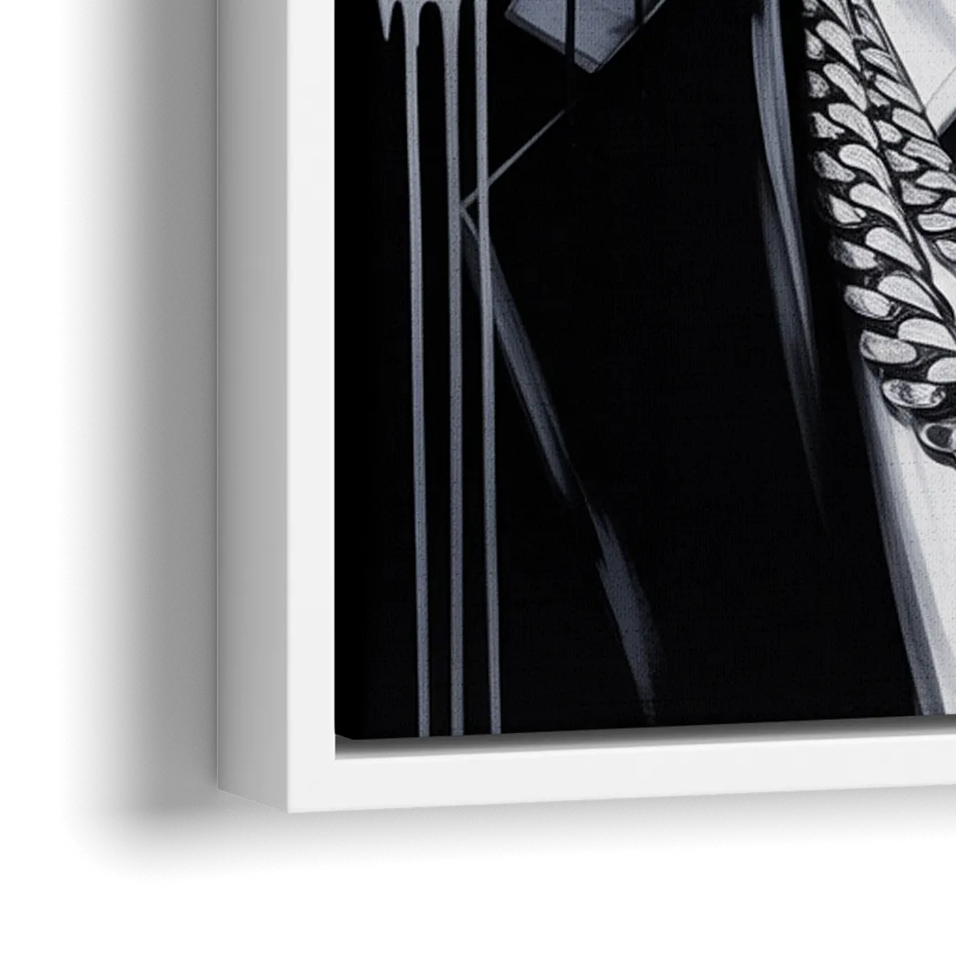 Future Code - Close-Up White Frame Canvas