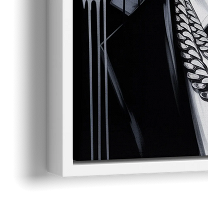 Future Code - Close-Up White Frame Canvas