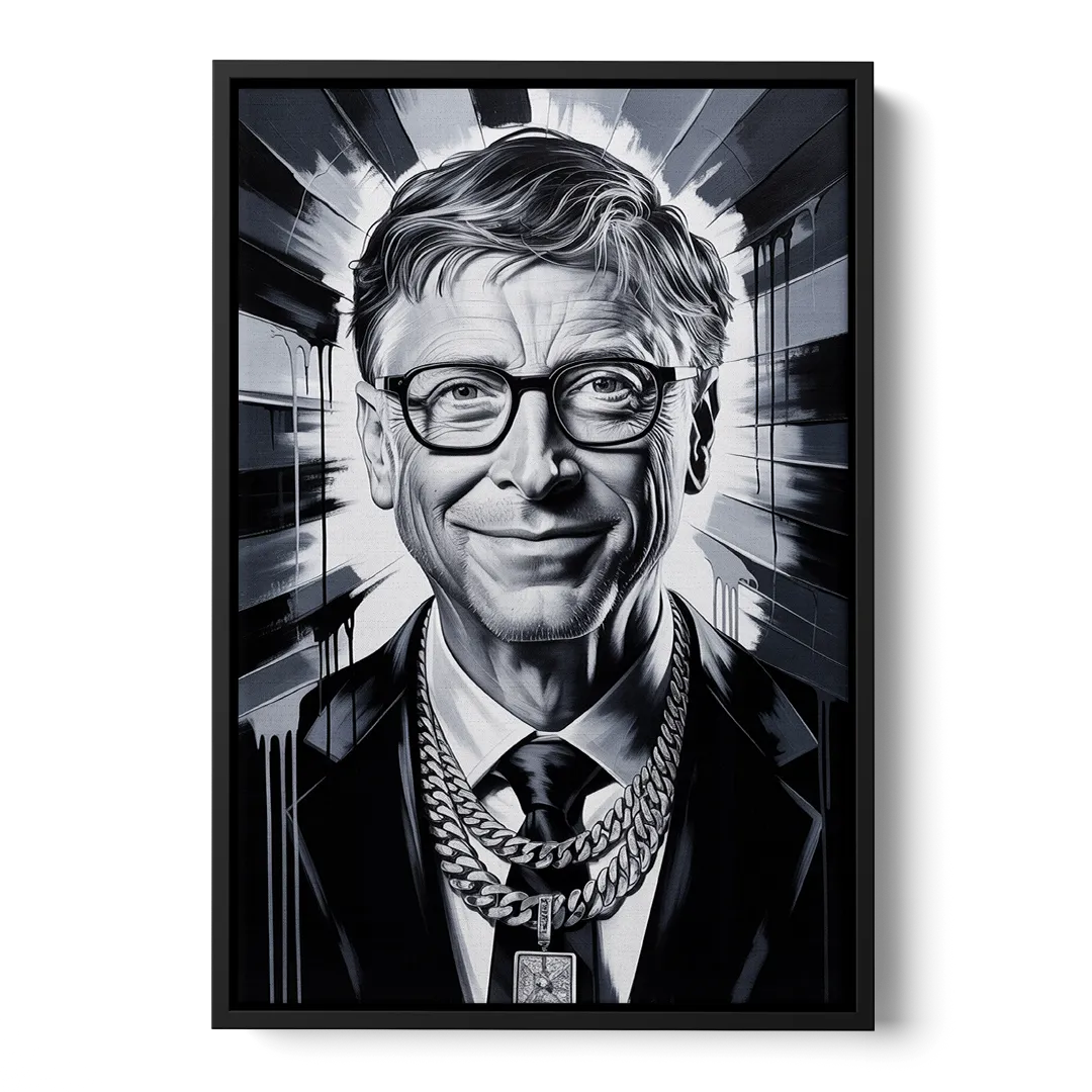 Future Code Front - Black Canvas Wall Art