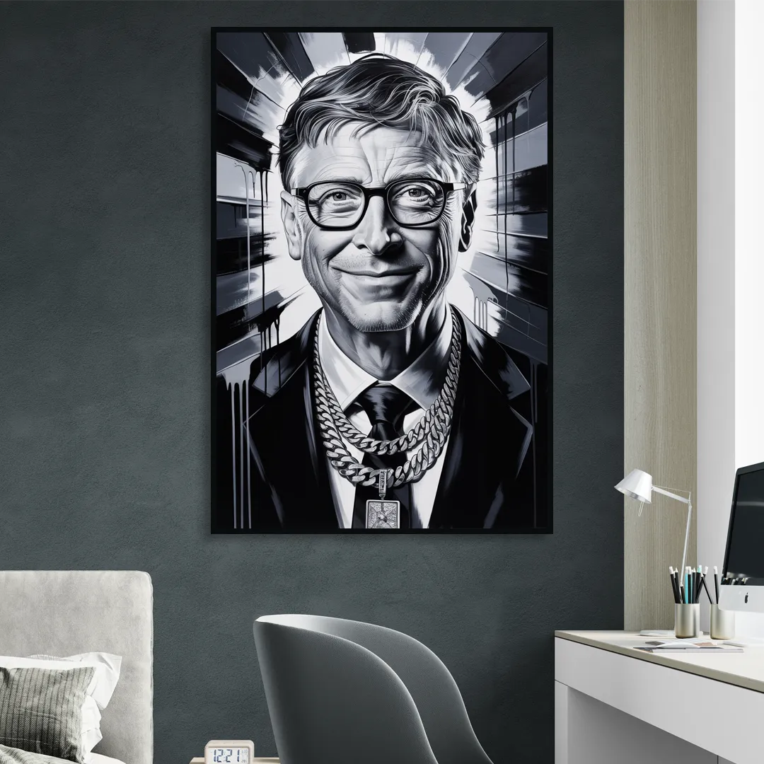 Future Code Sitting Room - Black Canvas Wall Art