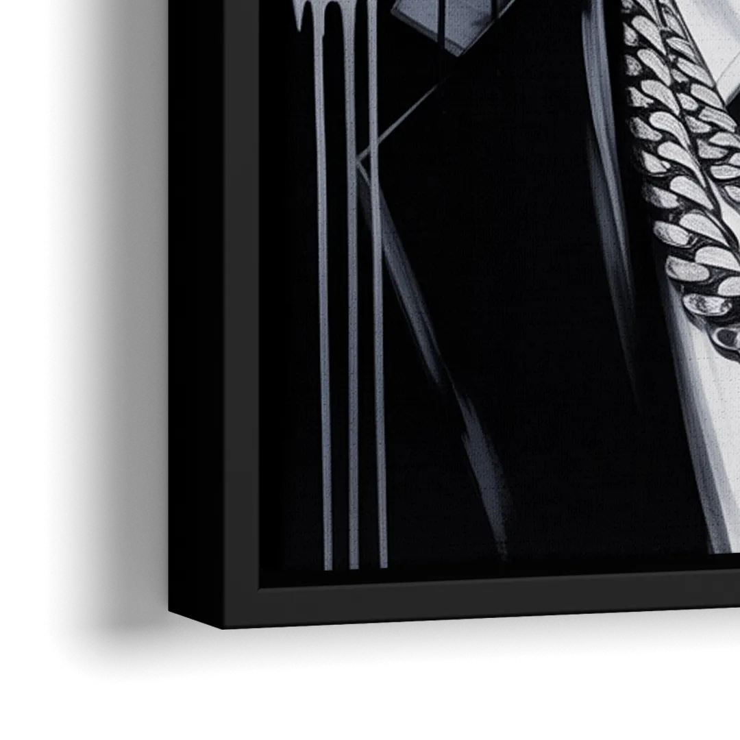 Future Code - Close-Up Black Frame Canvas