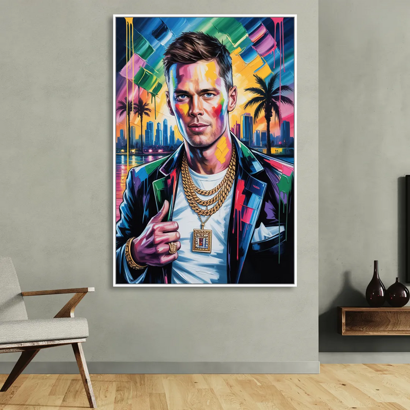 GOAT 2.0 Living Room - White Canvas Wall Art