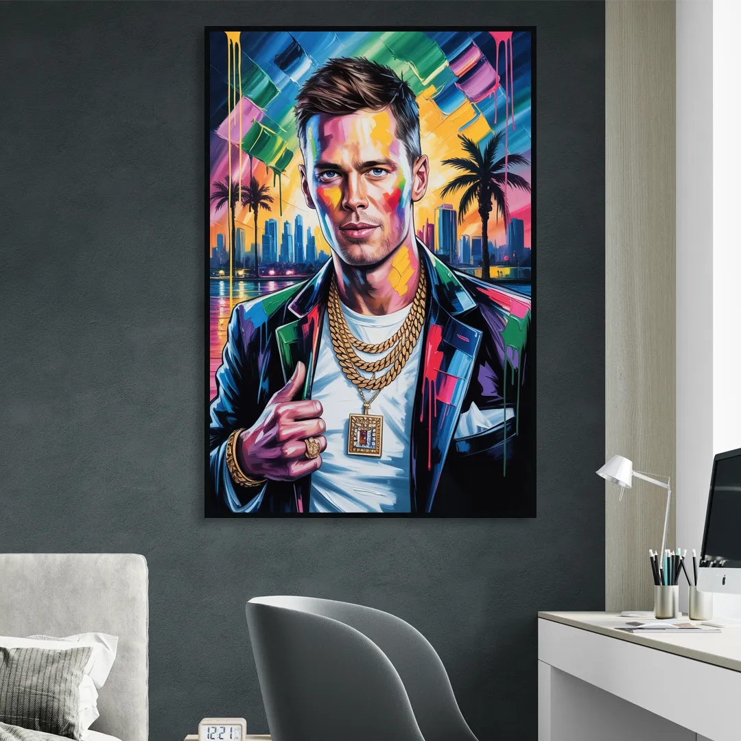 GOAT 2.0 Living Room - Black Canvas Wall Art