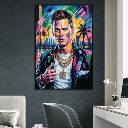 GOAT 2.0 Living Room - Black Canvas Wall Art