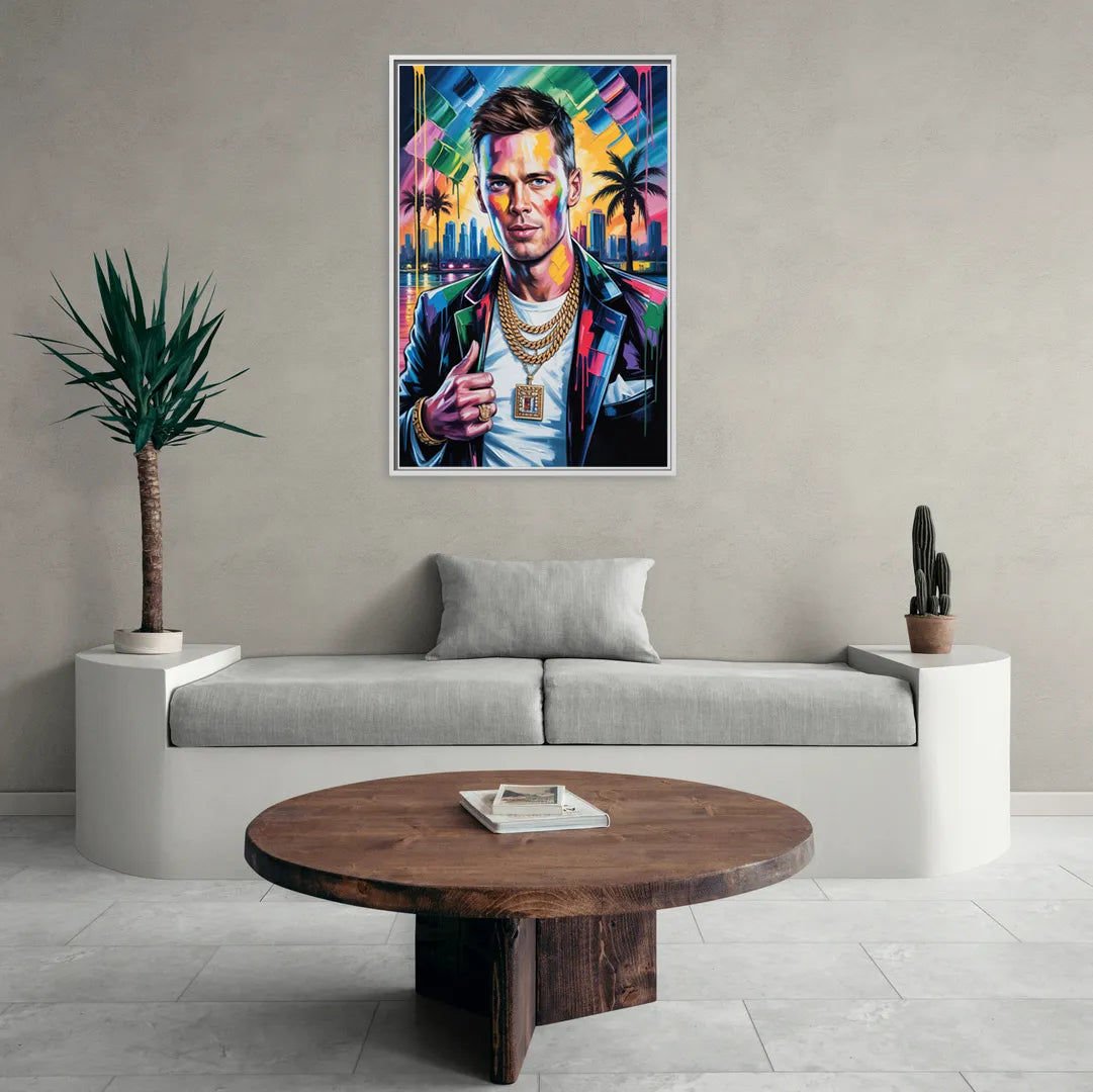 GOAT 2.0 - Living Room White Frame Canvas