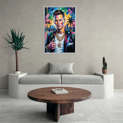 GOAT 2.0 - Living Room White Frame Canvas