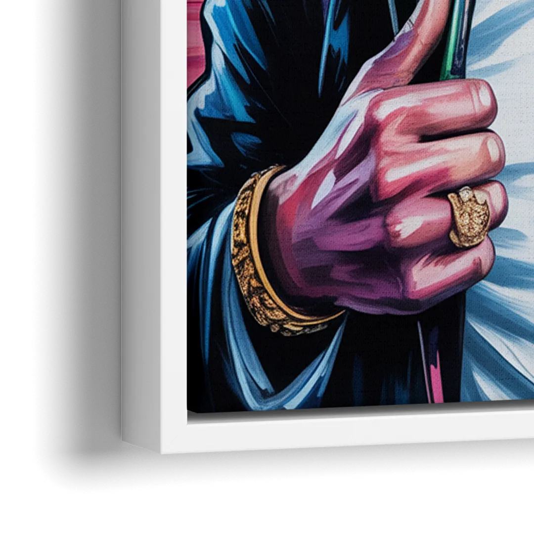 GOAT 2.0 - Close-Up White Frame Canvas