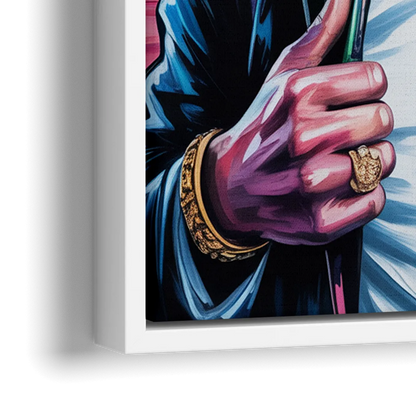 GOAT 2.0 - Close-Up White Frame Canvas