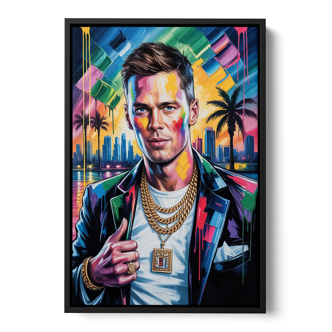 GOAT 2.0 Front - Black Canvas Wall Art