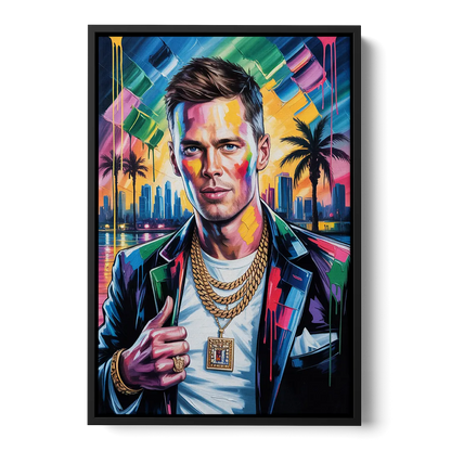 GOAT 2.0 Front - Black Canvas Wall Art