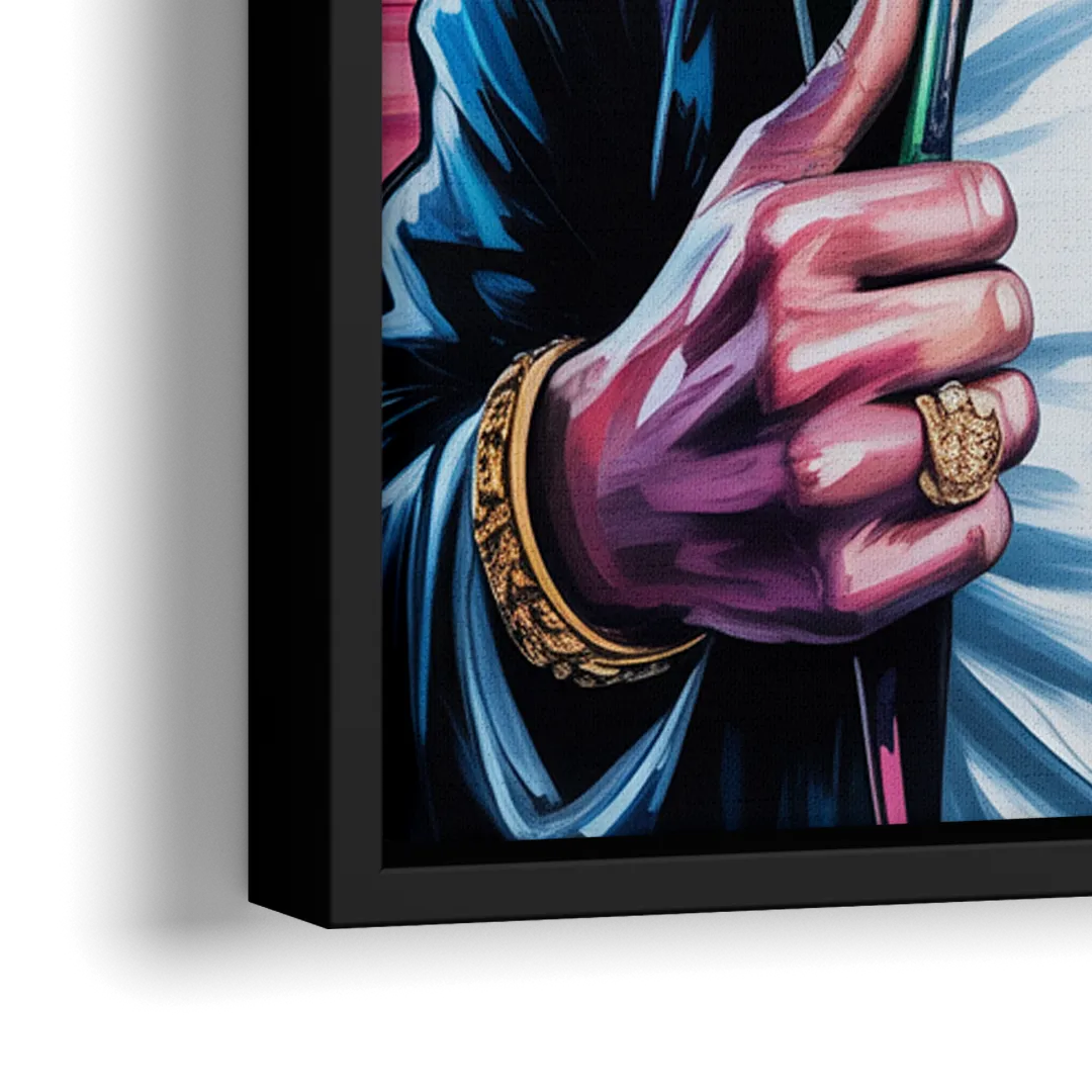 GOAT 2.0 - Close-Up Black Frame Canvas
