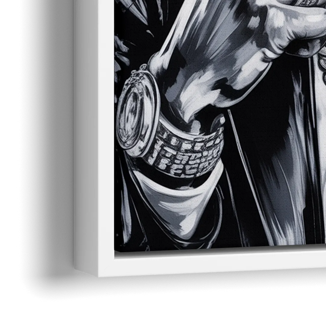 GOAT - Close-Up White Frame Canvas