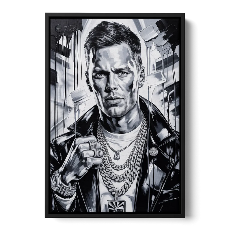 GOAT Front - Black Canvas Wall Art