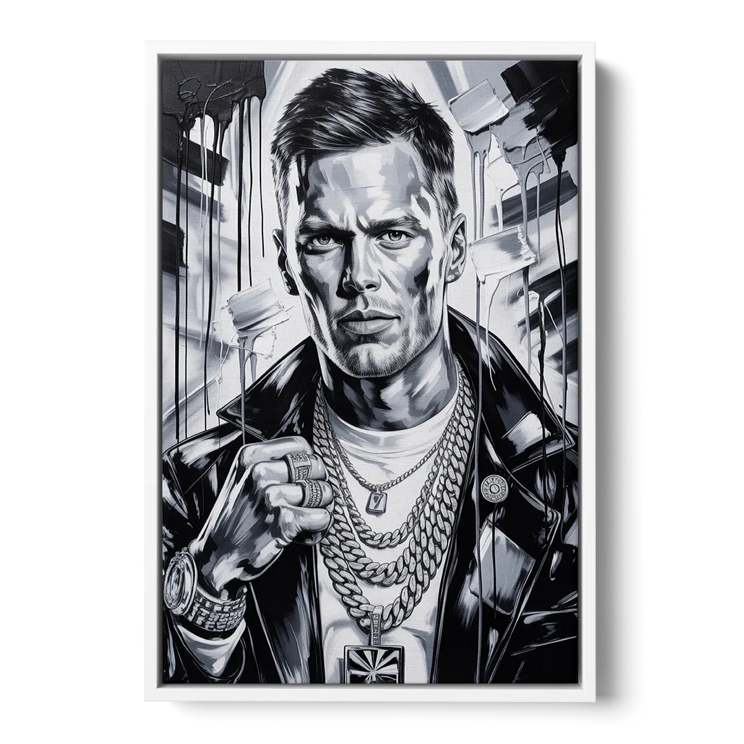 GOAT - White Frame Canvas