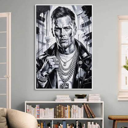 GOAT Living Room - White Canvas Wall Art