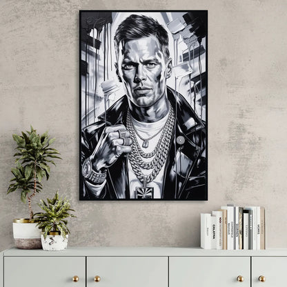 GOAT Living Room - Black Canvas Wall Art