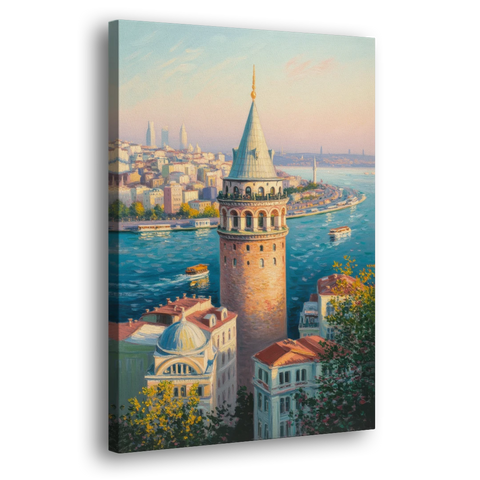 Galata Tower View - Canvas Wall Art - Side