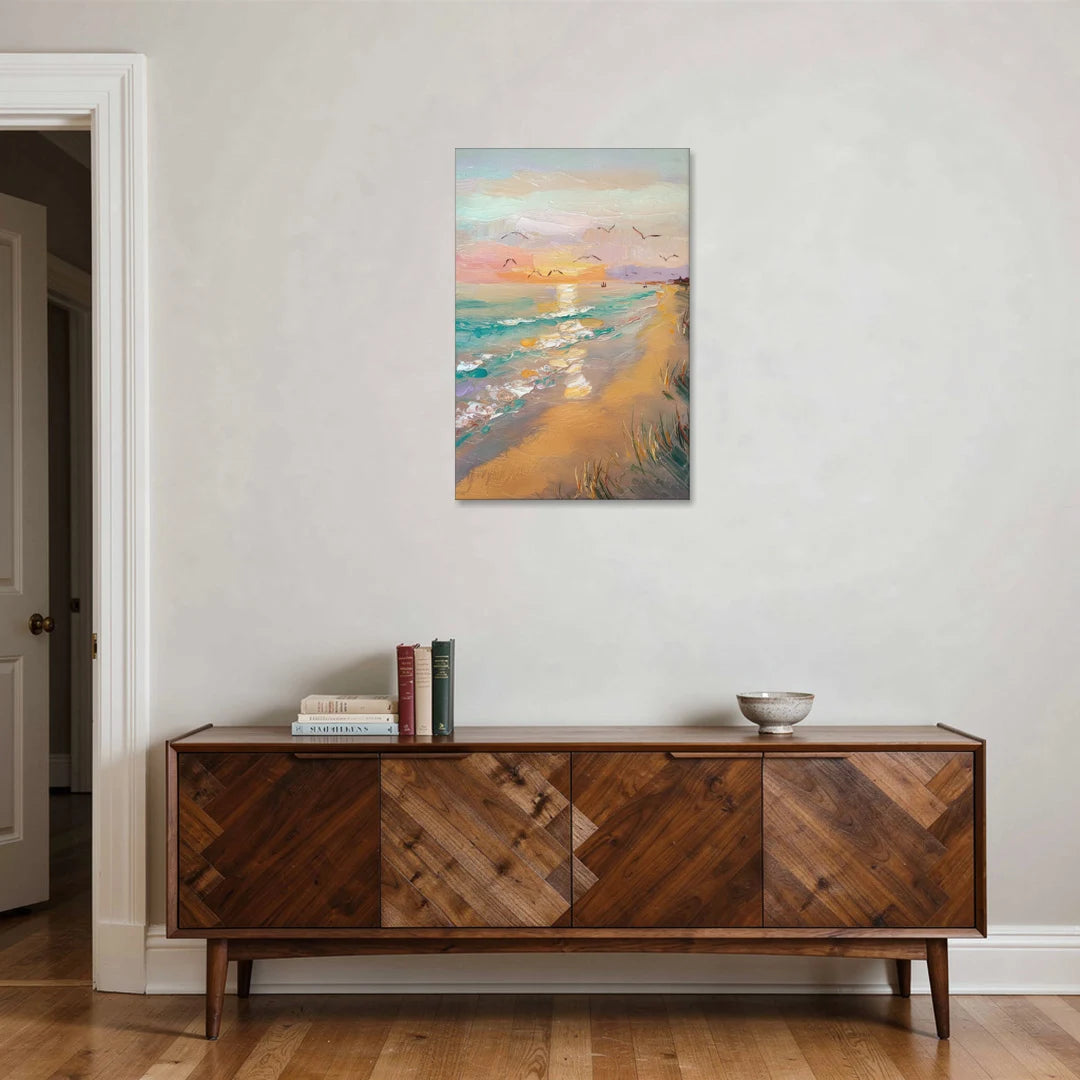 Galveston Beach Sunrise - Canvas Wall Art - Coffee Table - 24x36