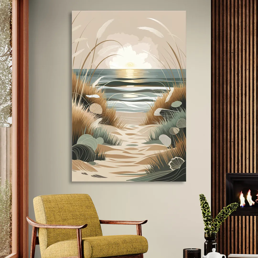 Galveston Coastal Vibes Sitting Room - Canvas Wall Art