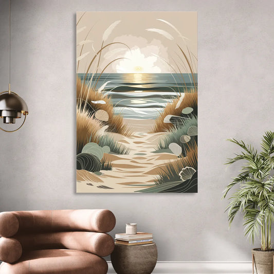 Galveston Coastal Vibes Living Room - Canvas Wall Art