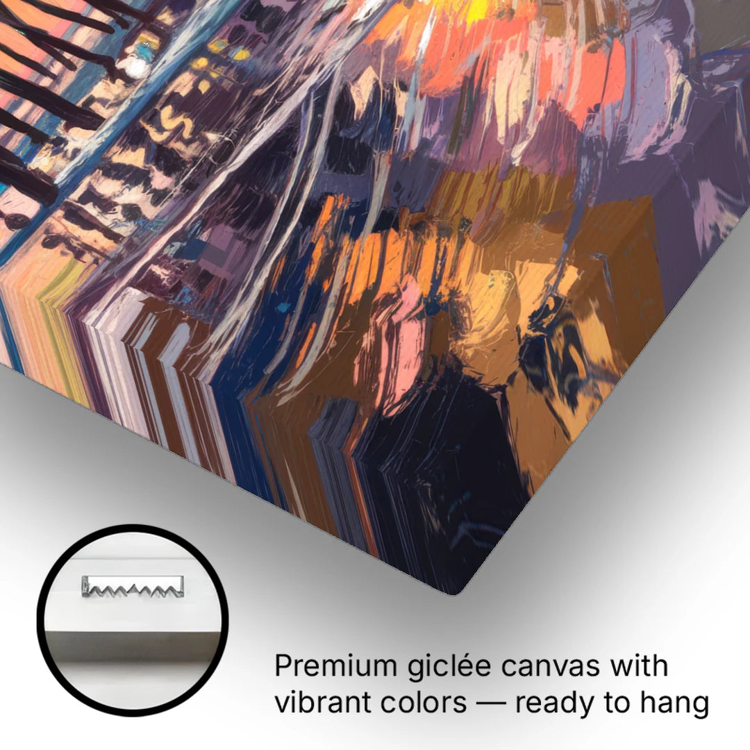 Galveston Historic Pier - Canvas Wall Art - Gallery Wrap Corner