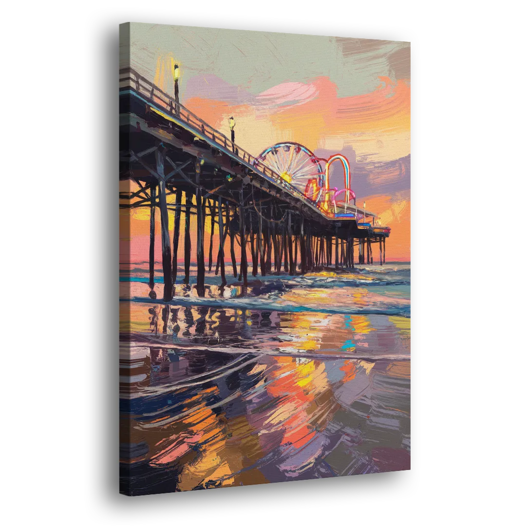 Galveston Historic Pier Side - Canvas Wall Art