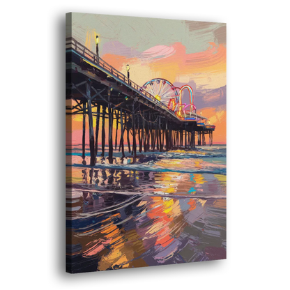 Galveston Historic Pier Side - Canvas Wall Art