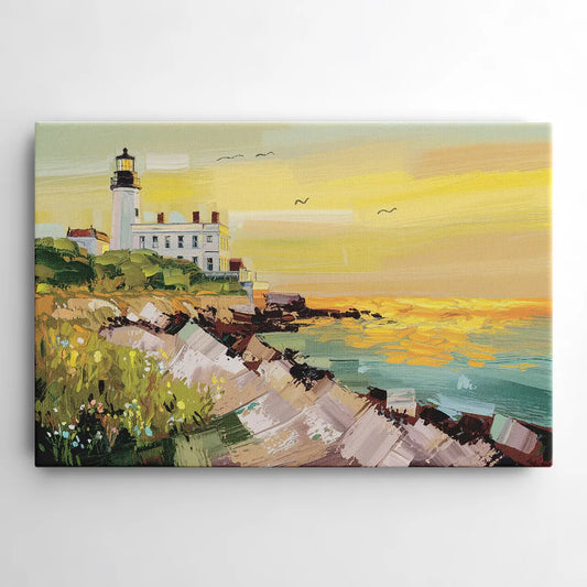 Galveston Lighthouse View - Canvas Wall Art